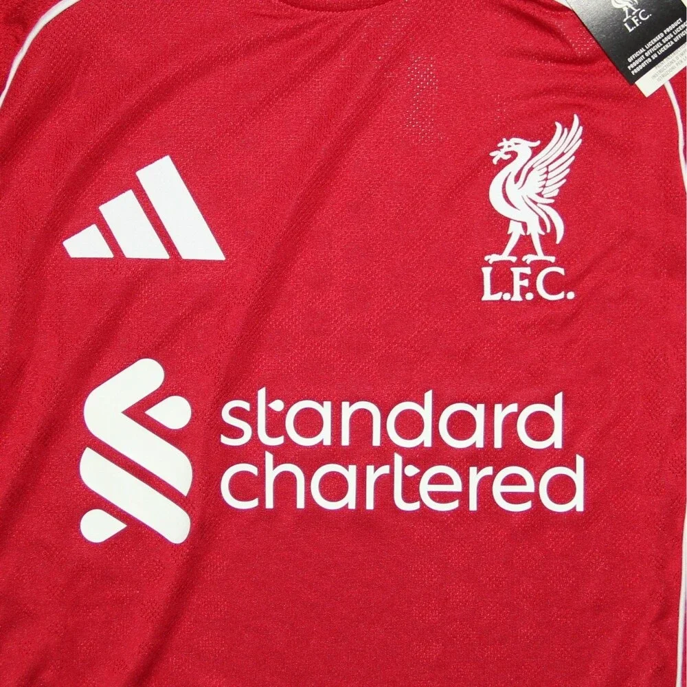 Adidas Liverpool FC 25/26 Long Sleeve Home Authentic Soccer Jersey Men S